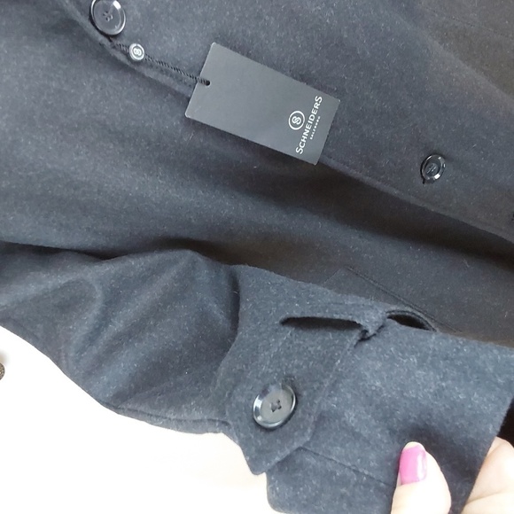Schneiders- Mens Jimmie Rainloden Charcoal Dress Coat Austria Wool Sz.L (44-46) - Picture 8 of 16
